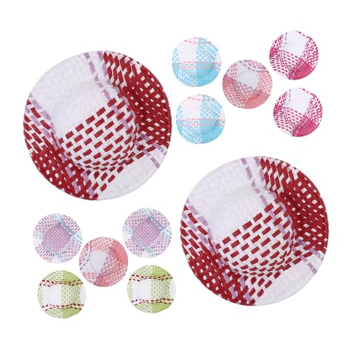 HOMOBABE 12 Stück Miniatur Hüte Teiliges Bunte Woven Doll Hats für DIY Bastelprojekte Große Bastel Hüte für Puppen und Dekoration Sechs Farben HOMOBABE 12 Stück Miniatur Hüte Teiliges Bunte Woven Doll Hats für DIY Bastelprojekte Große Bastel Hüte für Puppen und Dekoration Sechs Farben von HOMOBABE
