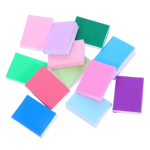 HOMOBABE 12stücke Miniaturbuch Dollhouse Bücher Modelle Leere Notizbücher Für Puppenhaus Regale Dekorative Miniaturen Für Kreatives Spielen Und Lernen von HOMOBABE