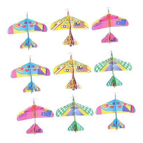 HOMOBABE 12 Stück Schaumstoff Flugzeuge für Handwurf Gleitspielzeug Bunten Designs für Draußen Fördert Koordination und Spielvergnügen von HOMOBABE