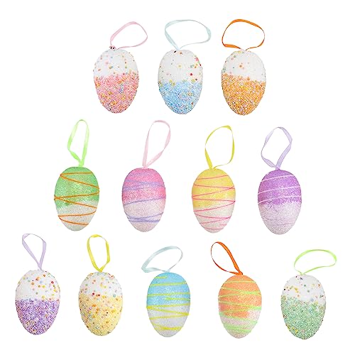 HOMOBABE 12 Stück Simuliertes Ei-Ornament Dekoration Kunsthandwerk Ostereier hängende osterdeko groß Mini gefälscht Muscheln dekorative Eier für Wohnkultur Schaum Colorful HOMOBABE 12 Stück Simuliertes Ei-Ornament Dekoration Kunsthandwerk Ostereier hängende osterdeko groß Mini gefälscht Muscheln dekorative Eier für Wohnkultur Schaum Colorful von HOMOBABE