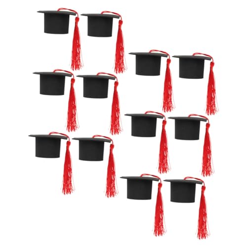 HOMOBABE 12 Stück Teiliges Mini Abschlussmützen Kuchen Dekorationen für Feiern Kreative Party Accessoires für Graduierungen für Torten und Desserts von HOMOBABE