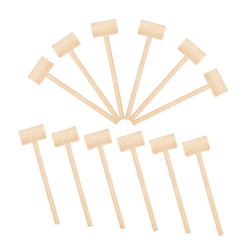 HOMOBABE 12 Stück Teiliges Mini Holzhammer für Robuste Holzschlägel Koordination und Geschicklichkeit für Jungen und Mädchen von HOMOBABE