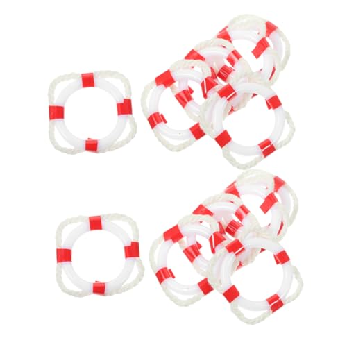 HOMOBABE 12 Stück Teiliges Miniatur Rettungsring Modell Mediterrane Dekoration für DIY Puppenhaus Mikrolandschaft Elegantes Strandzubehör aus und Langlebig von HOMOBABE