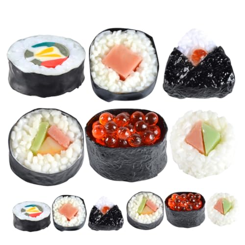 HOMOBABE 12 Stück Teiliges Realistisches Sushi Modell für Fotografie und Deko Simulierte Sushi Requisiten für Küchen Simulation Zwecke und Kreative Anlässe von HOMOBABE