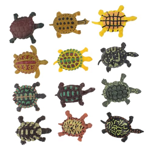 HOMOBABE 12 Stück simulierte Schildkröte für kinderspielzeug Lernspielzeug Schildkröte spielzeuge Aquarienschildkrötenmodell Aquariumzubehör Plastik von HOMOBABE