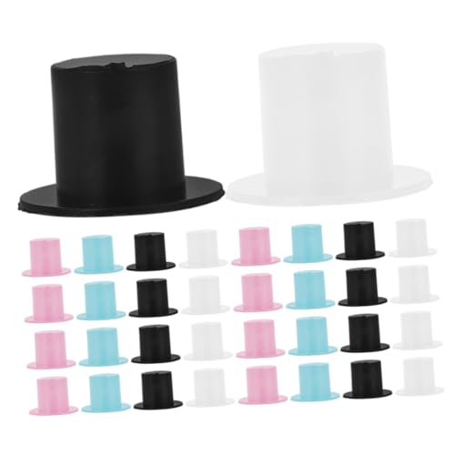 HOMOBABE 120 Stück Miniatur-Zylinder Zum Selbermachen, Mini-hüte Für Cupcake-Topper, Miniatur-Puppen-hüte, Miniatur-hüte, Mini-Zylinder Zum Basteln, Mini-schneemann-hüte HOMOBABE 120 Stück Miniatur-Zylinder Zum Selbermachen, Mini-hüte Für Cupcake-Topper, Miniatur-Puppen-hüte, Miniatur-hüte, Mini-Zylinder Zum Basteln, Mini-schneemann-hüte von HOMOBABE