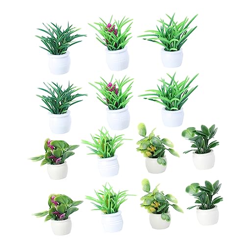 HOMOBABE 14 Stück Lebensechte Mini Bonsai Puppenhaus Blumentopf Micro Landscape Requisiten HOMOBABE 14 Stück Lebensechte Mini Bonsai Puppenhaus Blumentopf Micro Landscape Requisiten von HOMOBABE