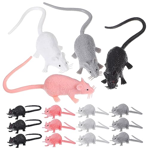 HOMOBABE 16Stücke Gefälschte Mäuse Realistische Ratten Dekorationen Und Halloween Ornamente Garten Und Party Deko Für Scherze Und Streiche von HOMOBABE