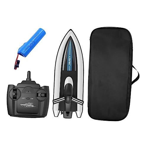 HOMOBABE 1Satz Fernsteuerungsboot Elektrisches Bootspielzeug mit Doppelpropellern für Rennstarts Tragbar für Strand Pool und See Perfektes von HOMOBABE