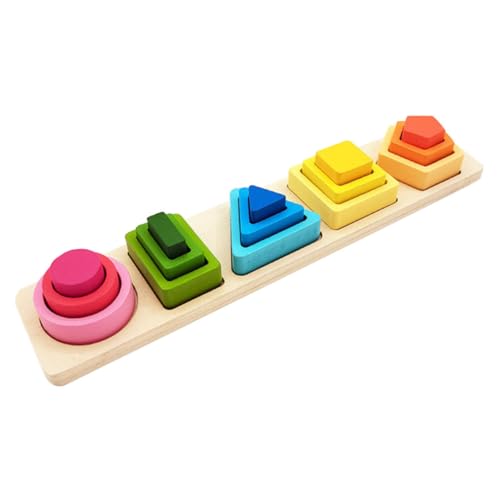 HOMOBABE 1Satz Geometrisches Holzspielzeug für Lernspielzeug zur Form und Farberkennung für Kindergarten und Eltern Spiele Fördert Logisches und Feinmotorik HOMOBABE 1Satz Geometrisches Holzspielzeug für Lernspielzeug zur Form und Farberkennung für Kindergarten und Eltern Spiele Fördert Logisches und Feinmotorik von HOMOBABE