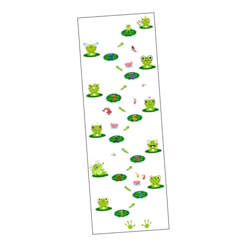HOMOBABE 1satz Selbstklebende Sprungspiel Bodenaufkleber Für Kinderzimmer Niedliche Cartoon-Frosch Sticker rutschfest Für Drinnen Und Draußen Fördert Kreatives Spielen von HOMOBABE