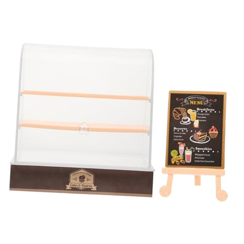 HOMOBABE 1satz Miniatur Kuchen Vitrine Puppenhaus Deko Maßstab Charmanter Kuchen Schrank Für Bäckerei Kreative Miniatur Küche Deko Für Puppenhaus von HOMOBABE
