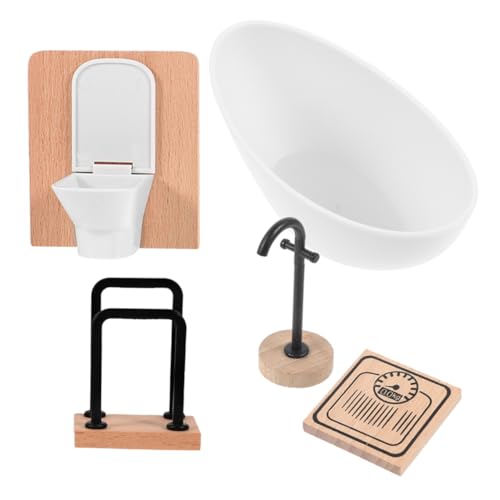 HOMOBABE 1Satz Miniatur Zubehör für Kreatives Rollenspiel Toilette Badewanne Wasserhahn und Handtuchhalter Teiliges Set HOMOBABE 1Satz Miniatur Zubehör für Kreatives Rollenspiel Toilette Badewanne Wasserhahn und Handtuchhalter Teiliges Set von HOMOBABE
