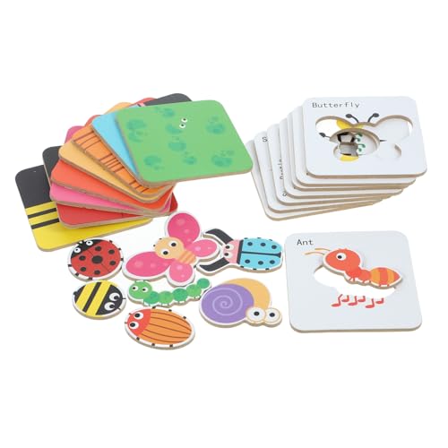 HOMOBABE 1Satz Tier Puzzle Lernspielzeug für Kreative Puzzlekarten Kognitiven Fähigkeiten und Hand Augen Koordination für Kleine von HOMOBABE