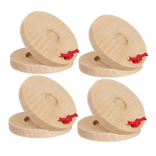 HOMOBABE 2 Paare Holz Kastagnetten Percussion Instrumente Runde Klappern für Musikspielzeug für Frühkindliche Bildung und Rhythmusförderung HOMOBABE 2 Paare Holz Kastagnetten Percussion Instrumente Runde Klappern für Musikspielzeug für Frühkindliche Bildung und Rhythmusförderung von HOMOBABE