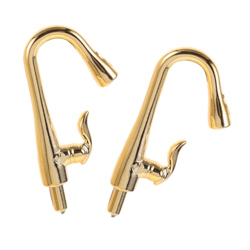 HOMOBABE 2 STK. Miniatur-Wasserhahn Für Küche Und Bad Badespielzeug Dusche Miniaturen Miniatur-Badezimmer-Requisite Mini-Puppen Mini-spieltoilette Mini-toiletten Plastik Golden HOMOBABE 2 STK. Miniatur-Wasserhahn Für Küche Und Bad Badespielzeug Dusche Miniaturen Miniatur-Badezimmer-Requisite Mini-Puppen Mini-spieltoilette Mini-toiletten Plastik Golden von HOMOBABE