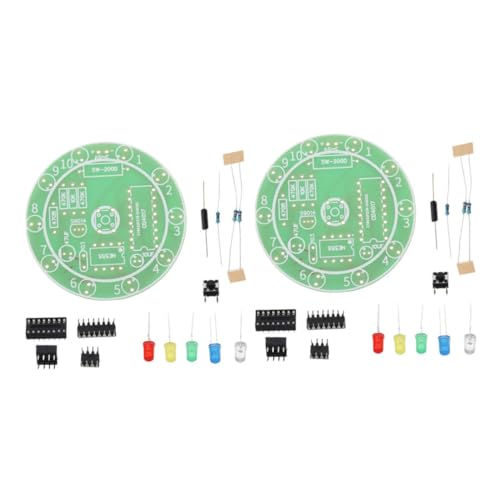 HOMOBABE 2 Sätze DIY Löten Übungskit mit Vielfältigen Elektronischen Bauteilen Praktisches Löttraining für Anfänger Vielseitiges Elektronik Lernset für Schule Ausbildung und Hobby von HOMOBABE