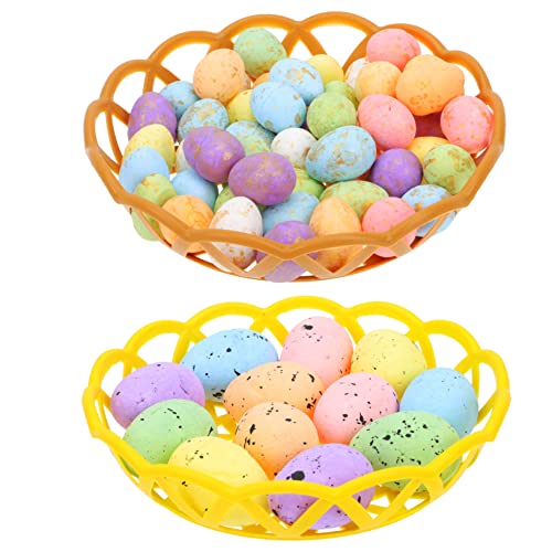 HOMOBABE 2 Sätze Schaum Ostereigeschenk Party Herstellung groß für kleinkind dekorative Ei-Requisiten Cartoon-Eier Kindergarten-Simulationseier Plastik Colorful von HOMOBABE