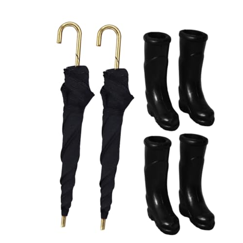 HOMOBABE 2 Sets Puppenhaus Miniatur Regenstiefel Und Regenschirme: Mini Dekore Zubehör Realistische Verbessern Kreative Spielen Und Rolle-Spiel HOMOBABE 2 Sets Puppenhaus Miniatur Regenstiefel Und Regenschirme: Mini Dekore Zubehör Realistische Verbessern Kreative Spielen Und Rolle-Spiel von HOMOBABE