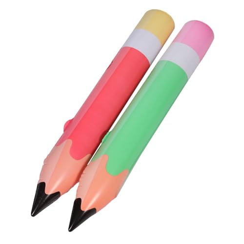 HOMOBABE 2 Stück Aufblasbares Bleistiftspielzeug Farbe Für Schule Groß Mit Riesigen Spielzeugen Klobigen Dekorationen Für Im Klassenzimmer Jumbo Requisiten Bleistifte Große von HOMOBABE