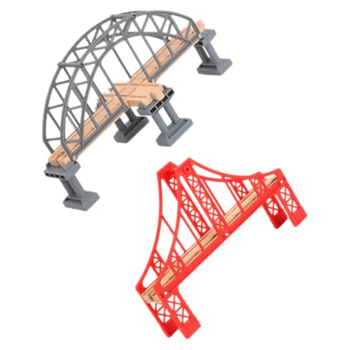 HOMOBABE 2 Stück Eisenbahnbrücke Zug Brücke Schienen Zubehör Dekorative Brücke für Holzspielzeug Eisenbahn mit Stützen für Kreative Zug Szenen HOMOBABE 2 Stück Eisenbahnbrücke Zug Brücke Schienen Zubehör Dekorative Brücke für Holzspielzeug Eisenbahn mit Stützen für Kreative Zug Szenen von HOMOBABE