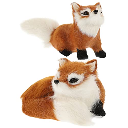 HOMOBABE 2 Stück Fuchs Figuren Realistische Tiermodelle als Kreative Wohnkultur und Dekoration für Leicht zu Reinigen und Wiederverwendbar HOMOBABE 2 Stück Fuchs Figuren Realistische Tiermodelle als Kreative Wohnkultur und Dekoration für Leicht zu Reinigen und Wiederverwendbar von HOMOBABE