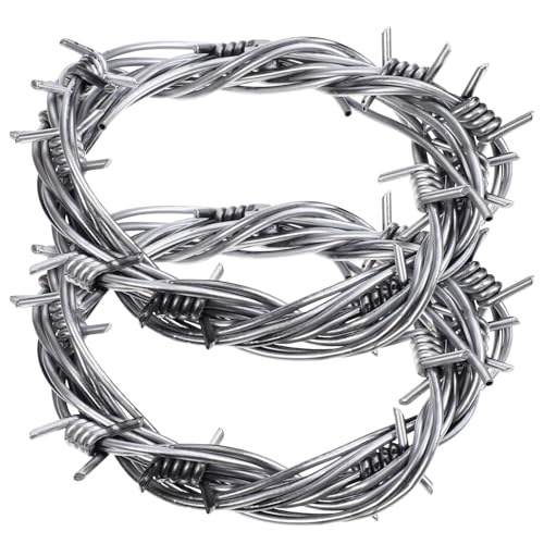 HOMOBABE 2 Stück Halloween Fake Stacheldraht Deko Stacheldraht Requisiten für Gruselige Geisterhäuser Partys und Außenbereiche HOMOBABE 2 Stück Halloween Fake Stacheldraht Deko Stacheldraht Requisiten für Gruselige Geisterhäuser Partys und Außenbereiche von HOMOBABE