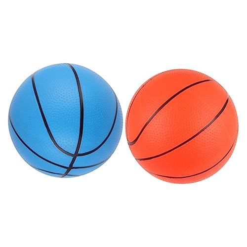 HOMOBABE 2 Stück Mini Basketballspielzeug für Basketball für Drinnen Kompakte für Junge Spieler Orange und Hellblau Langlebig und Leicht von HOMOBABE