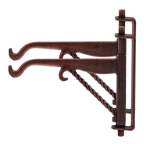 HOMOBABE 2 Stück Miniatur Haken Vintage Kupfer Dollhouse Zubehör Miniaturhaken für Puppenhaus Deko Kompakt Leicht Einfache Wandmontage für Miniaturpflanzen und Lichter Detailreiche von HOMOBABE