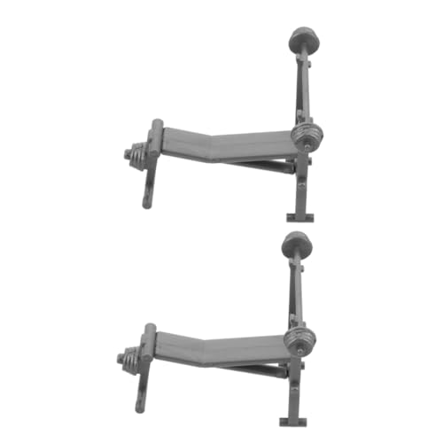 HOMOBABE 2 Stück Realistische Gym Modelle für Puppenhaus Barbell und Gewichtsbänke für Mini Szenen und Kreative Dekorationen HOMOBABE 2 Stück Realistische Gym Modelle für Puppenhaus Barbell und Gewichtsbänke für Mini Szenen und Kreative Dekorationen von HOMOBABE