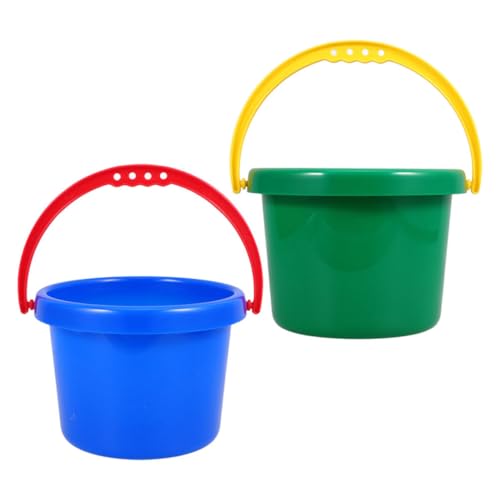 HOMOBABE 2 Stück Strand Sand Eimer mit Griff Tragbarer Wassereimer für Sandspielzeug für Strand Garten und Familienaktivitäten aus Strapazierfähigem Material HOMOBABE 2 Stück Strand Sand Eimer mit Griff Tragbarer Wassereimer für Sandspielzeug für Strand Garten und Familienaktivitäten aus Strapazierfähigem Material von HOMOBABE