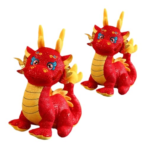 HOMOBABE 2 Stück Zodiac Dragon Puppe puppenaugen Chinesisches Neujahrsgeschenk Jahresdrache Stofftier ausgestopfter Drache Stofftier Drachenpuppe Plüsch HOMOBABE 2 Stück Zodiac Dragon Puppe puppenaugen Chinesisches Neujahrsgeschenk Jahresdrache Stofftier ausgestopfter Drache Stofftier Drachenpuppe Plüsch von HOMOBABE
