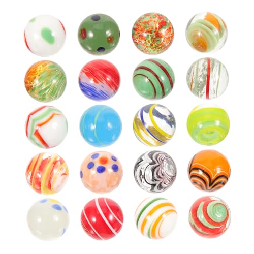 HOMOBABE 20 Stück Glasmurmeln Murmeln Zur Vasendekoration Farbige Murmeln Kugeln Tank Bunter Marmor Für Handwerk Vasenfüller Aus Farbigem Marmor Groß Gartenkugelmurmeln Vase Glas von HOMOBABE