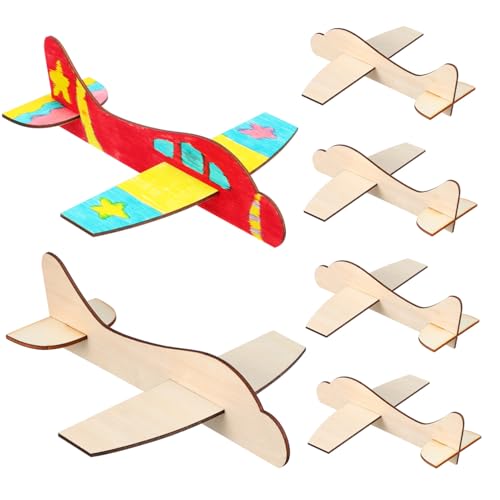 HOMOBABE Holzflugzeug-modellbausatz Flugzeugspielzeug Zum Zusammenbauen Für Jungen Und Mädchen Pädagogisches Bastelset von HOMOBABE
