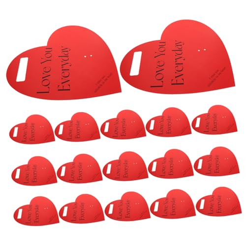HOMOBABE 20 Stück Blumenpapier Zum Valentinstag – Rosen-verpackungsmaterial Für Blumensträuße Herzförmige Karten Blumenstraußhüllen von HOMOBABE