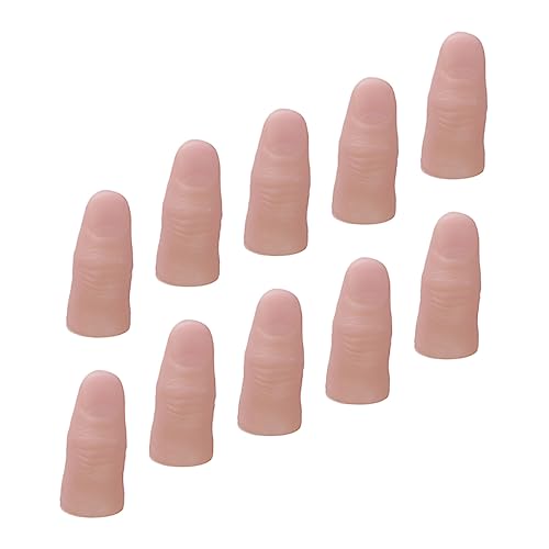 HOMOBABE 20Stücke Realistische Gefälschte Finger für Halloween und Simulationsfinger mit Nagel für Bühnenrequisiten und Spaß Finger Cover Toy von HOMOBABE