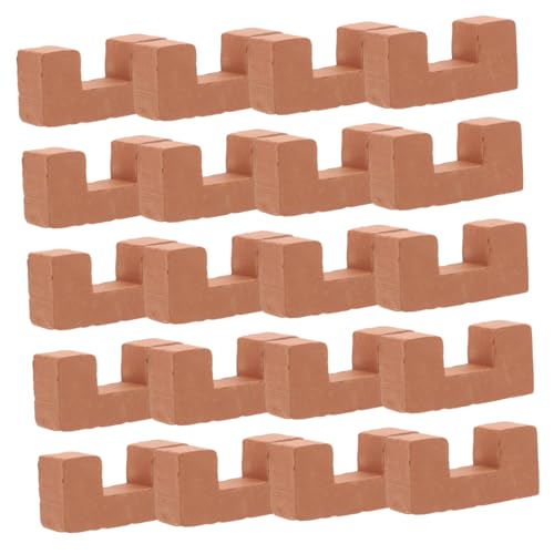 HOMOBABE 20pcs Mini Ziegel Für Kinder DIY Mauerwerk Hausgebäude Model Realistische Backsteinsteine ​​winzige Baublöcke Für Puppenhauszubehör Miniaturgartenprojekte von HOMOBABE