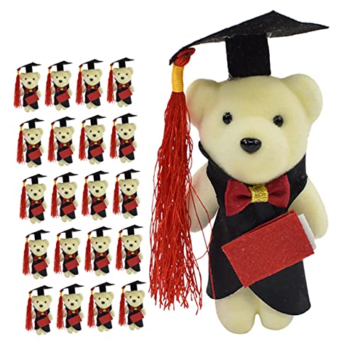 HOMOBABE 24 Stück Dr. Bär Bären Zum Basteln Abschluss 2023 Absolventenbären Bär Für Blumenstrauß Tragen Graduationsparty Gefälligkeiten Junge Diplombär 2023 Plüschbär Stoff von HOMOBABE
