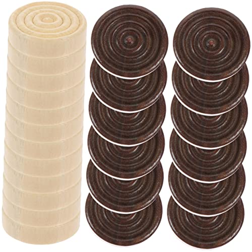 HOMOBABE 24 Stück Teiliges Holz Dame und Schachfiguren Runde Spielsteine für Brettspiele für Familien und Langlebig und Sicher aus Holz Gefertigt zum Ersetzen Alter Figuren HOMOBABE 24 Stück Teiliges Holz Dame und Schachfiguren Runde Spielsteine für Brettspiele für Familien und Langlebig und Sicher aus Holz Gefertigt zum Ersetzen Alter Figuren von HOMOBABE