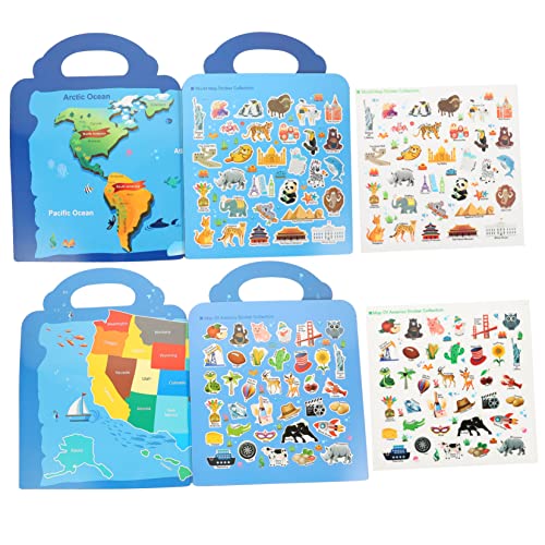 HOMOBABE 2Sätze Aufkleberbuch Wiederverwendbare Sticker für Kleinkinder DIY Lernspielzeug Kreativität und Interaktion für Vorschule und Kindergarten HOMOBABE 2Sätze Aufkleberbuch Wiederverwendbare Sticker für Kleinkinder DIY Lernspielzeug Kreativität und Interaktion für Vorschule und Kindergarten von HOMOBABE