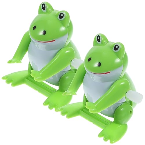 HOMOBABE 2Stücke Frosch Uhrwerkspielzeug Entzückendes Kinderspielzeug aus Energiesparend und Langlebig für Kinderzimmerdekoration und Spaß Sicheres Aufziehspielzeug von HOMOBABE