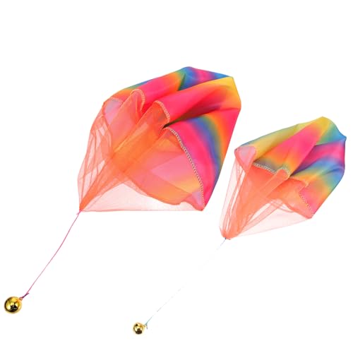 HOMOBABE 2Stücke Handwurf Fallschirmspielzeug für Outdoor Fallschirmspielzeug Geschicklichkeit und Freude Großen und Kleinen Regenbogen Parachuten HOMOBABE 2Stücke Handwurf Fallschirmspielzeug für Outdoor Fallschirmspielzeug Geschicklichkeit und Freude Großen und Kleinen Regenbogen Parachuten von HOMOBABE
