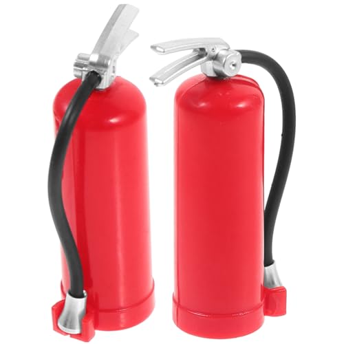 HOMOBABE 2Stücke Miniaturfeuerlöscher Dekorative Miniaturfeuerlöscher für Miniaturlandschaften Autos und Puppenhäuser Realistische Gestaltung für Heimdekoration von HOMOBABE