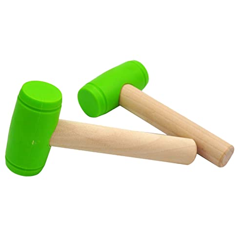 HOMOBABE 2Stücke Simulation Holzhammer für Gefälschte Tools Sicher und Leicht für Kleinkinder Farbenfrohes Design Fördert Motorische Fähigkeiten und Kreatives von HOMOBABE
