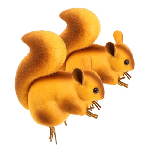 HOMOBABE 2pcs -schäume Eichhörnchen Figur Kleine Tiermodelle Für Landschaft Terrarium Decor Bonsai Garten Landschaft Eichhörnchen Ornamente von HOMOBABE