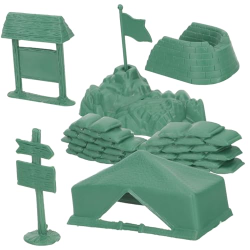 HOMOBABE 3 Sätze Teiliges Militärmodell Spielzeugset aus DIY Sandbox Szenerie mit Szenenkomponenten Robustes für Jungen Kreatives Sandbox zur Simulation von Kriegsszenarien von HOMOBABE