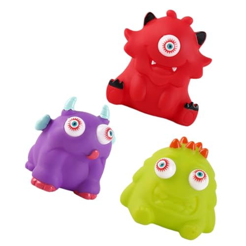 HOMOBABE 3 Stück Drückmonster Stressabbau für Weiche Kleine Tiere in Grün Rot und Mitgebsel für Geburtstagsfeiern und Fidget von HOMOBABE