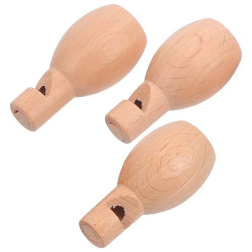 HOMOBABE 3 Stück Mini Holzpfeifen für Unvollendete Holzspielzeuge zur Geräuscherzeugung für Frühe Musikausbildung Party und Kreative DIY Projekte von HOMOBABE
