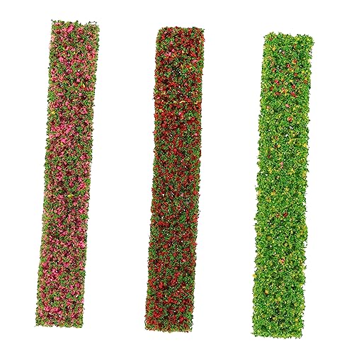HOMOBABE 3 Stück Miniatur Gartenornamente Realistische Blumenbeete für Puppenhaus und Garten Wetterbeständig für Maßstab Mehrfarbige Designs Langlebige Materialien von HOMOBABE