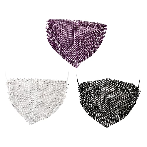 HOMOBABE 3 Stück Strass für Partys Kreative Tragbare Dekoration Wiederverwendbare Gesichtsbedeckung für Halloween und Besondere Anlässe Dunkelviolett HOMOBABE 3 Stück Strass für Partys Kreative Tragbare Dekoration Wiederverwendbare Gesichtsbedeckung für Halloween und Besondere Anlässe Dunkelviolett von HOMOBABE